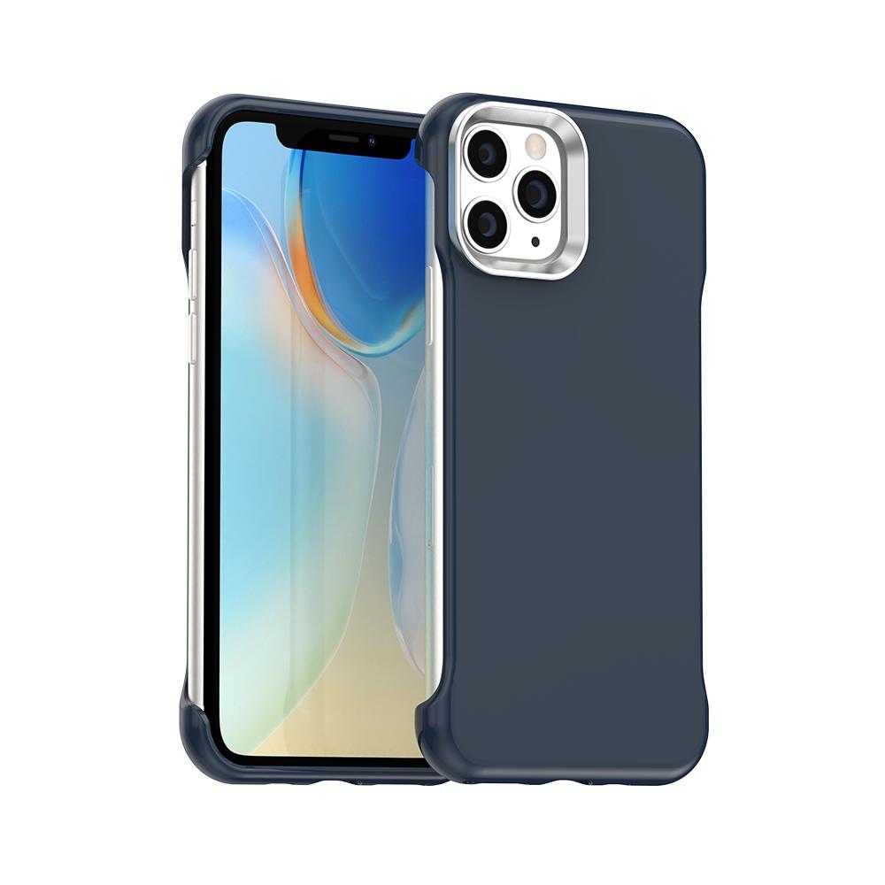 For iPhone 11 Pro Max Ultra-Slim Frameless TPU + PET + PC Shockproof Phone Case - Blue - EDA009752925E