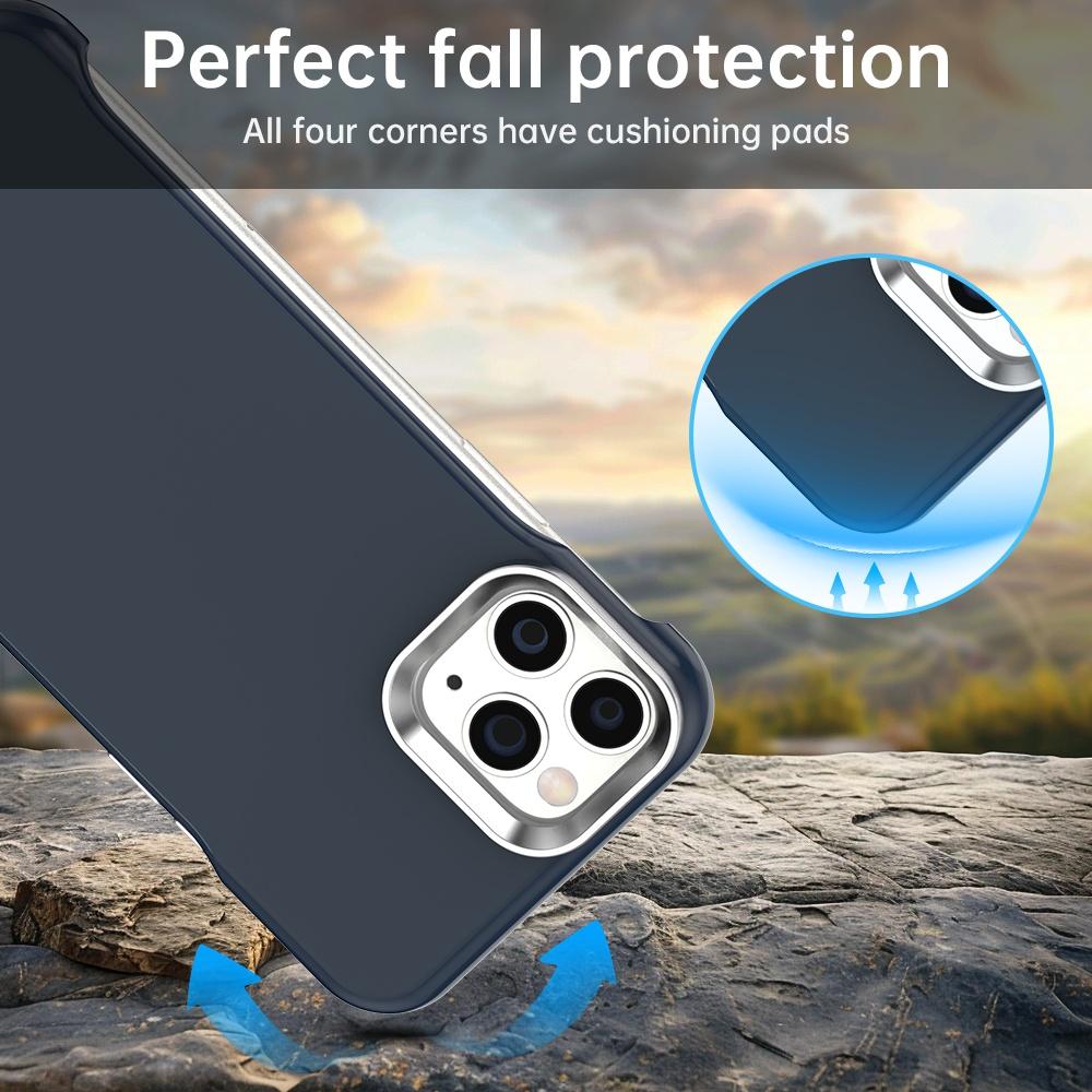 For iPhone 11 Pro Max Ultra-Slim Frameless TPU + PET + PC Shockproof Phone Case - Blue - EDA009752925E