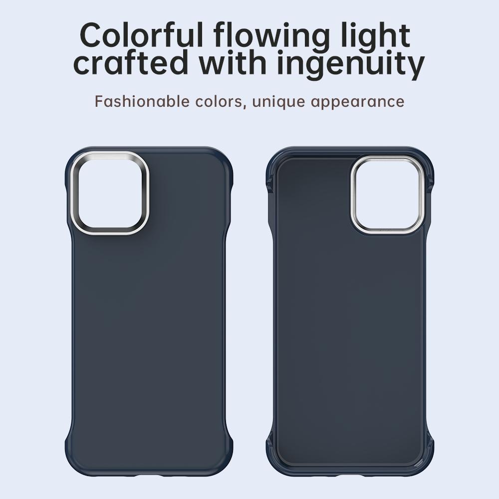 For iPhone 11 Pro Max Ultra-Slim Frameless TPU + PET + PC Shockproof Phone Case - Blue - EDA009752925E