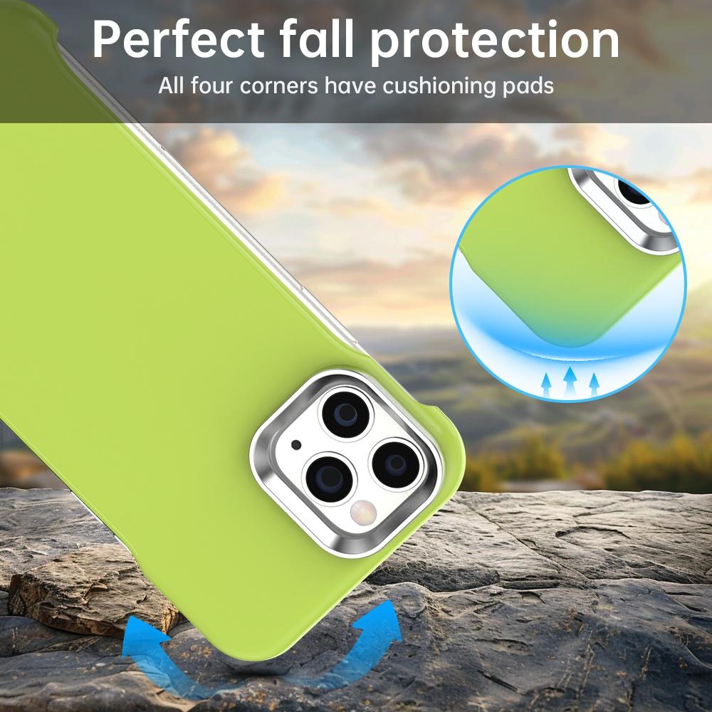 For iPhone 11 Pro Max Ultra-Slim Frameless TPU + PET + PC Shockproof Phone Case - Green - EDA009752925F