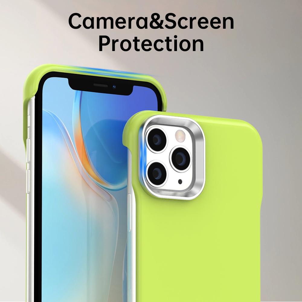 For iPhone 11 Pro Max Ultra-Slim Frameless TPU + PET + PC Shockproof Phone Case - Green - EDA009752925F