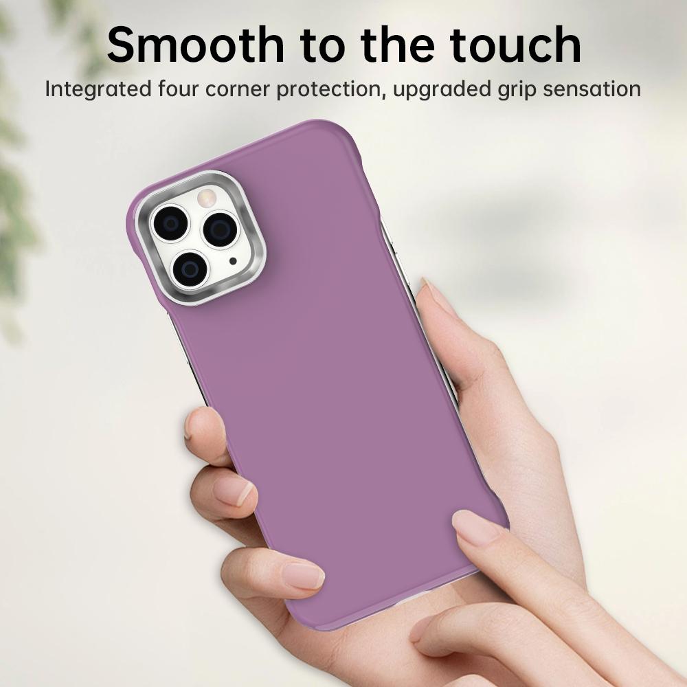For iPhone 11 Pro Max Ultra-Slim Frameless TPU + PET + PC Shockproof Phone Case - Purple - EDA009752925G