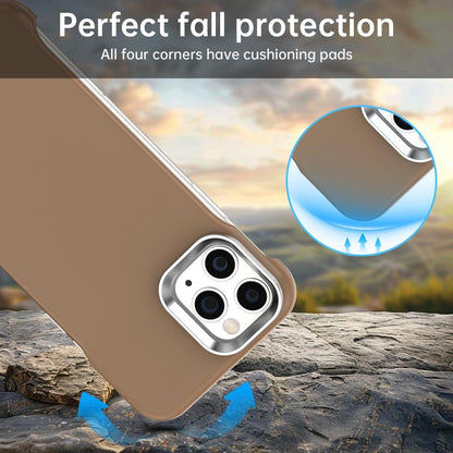 For iPhone 11 Pro Max Ultra-Slim Frameless TPU + PET + PC Shockproof Phone Case - Brown - EDA009752925H