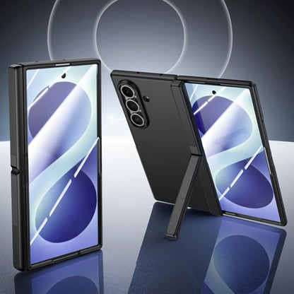 For Galaxy Z Fold8 Ultra 5G Skin Feel Frosted Spray-Coated PC Hinge Holder Integrated Film Phone Case - Black - EDA009757302A