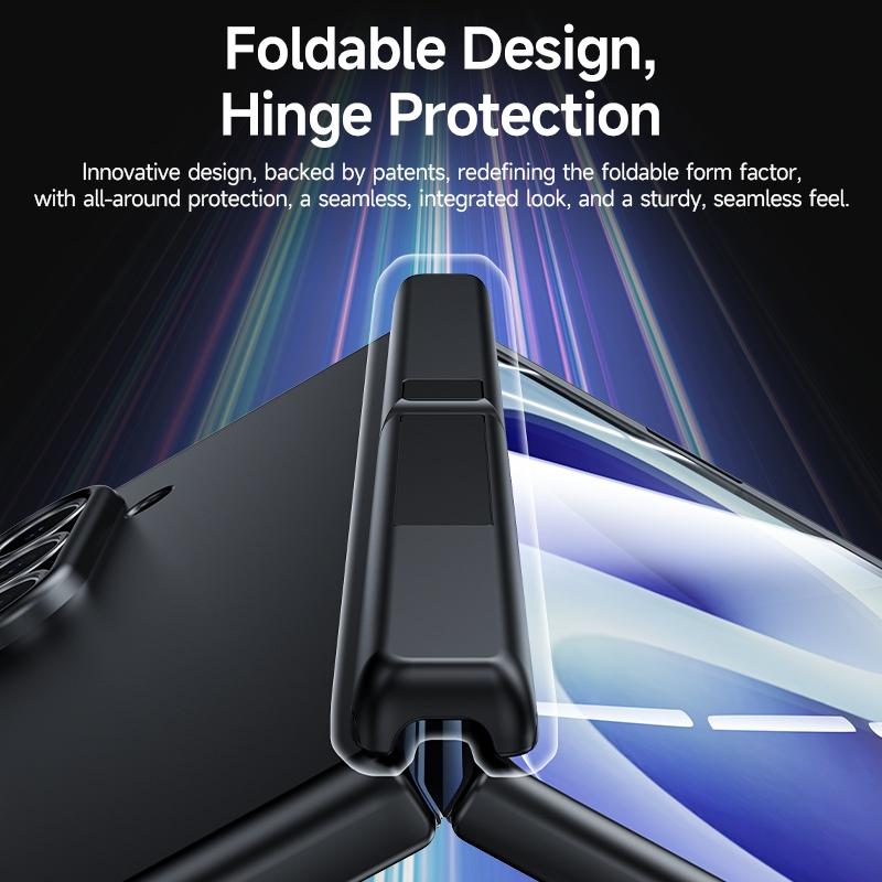 For Galaxy Z Fold8 Ultra 5G Skin Feel Frosted Spray-Coated PC Hinge Holder Integrated Film Phone Case - Black - EDA009757302A