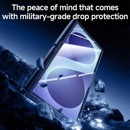 For Galaxy Z Fold8 Ultra 5G Skin Feel Frosted Spray-Coated PC Hinge Holder Integrated Film Phone Case - Purple - EDA009757302B