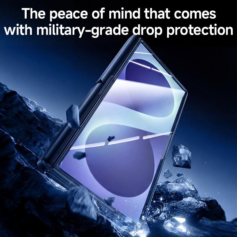 For Galaxy Z Fold8 Ultra 5G Skin Feel Frosted Spray-Coated PC Hinge Holder Integrated Film Phone Case - Silver - EDA009757302D