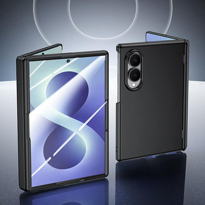 For Galaxy Z Fold8 5G Skin Feel Frosted Spray-Coated PC Hinge Integrated Film Phone Case - Black - EDA009757601A