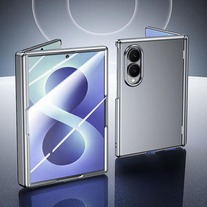 For Galaxy Z Fold8 5G Skin Feel Frosted Spray-Coated PC Hinge Integrated Film Phone Case - Silver - EDA009757601D