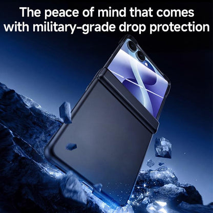 For Galaxy Z Flip8 5G Skin Feel Frosted Spray-Coated PC Hinge Integrated Film Phone Case - Purple - EDA009758101B