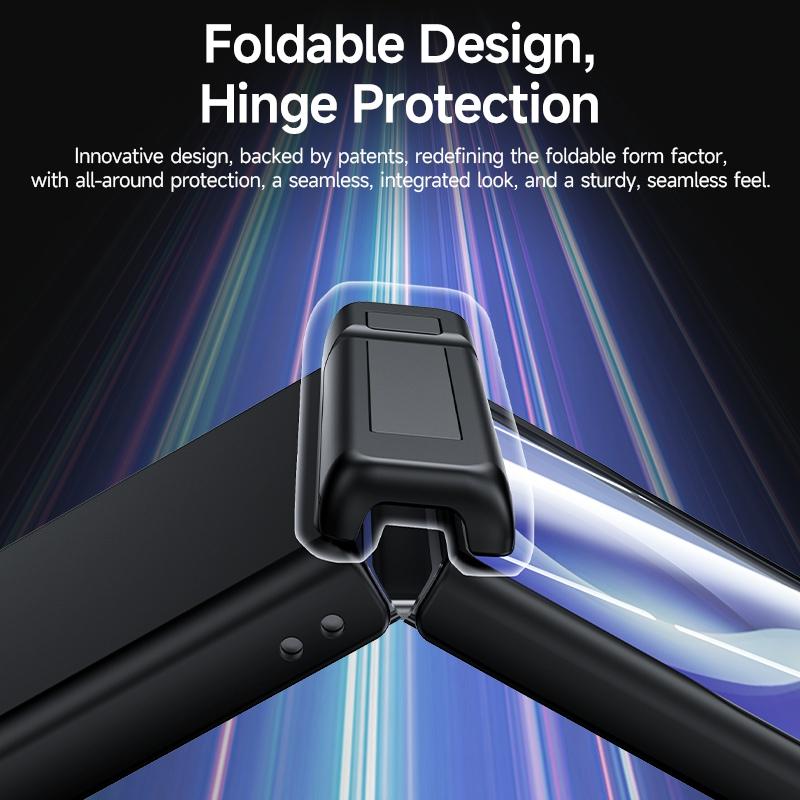 For Galaxy Z Flip8 5G Skin Feel Frosted Spray-Coated PC Hinge Holder Integrated Film Phone Case - Black - EDA009758401A