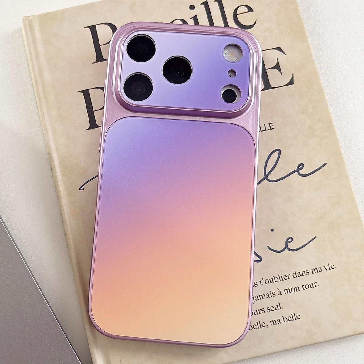 For iPhone 17 Pro Matte Finish Gradient Color Acrylic + PC Phone Case - Purple - EDA009762501B