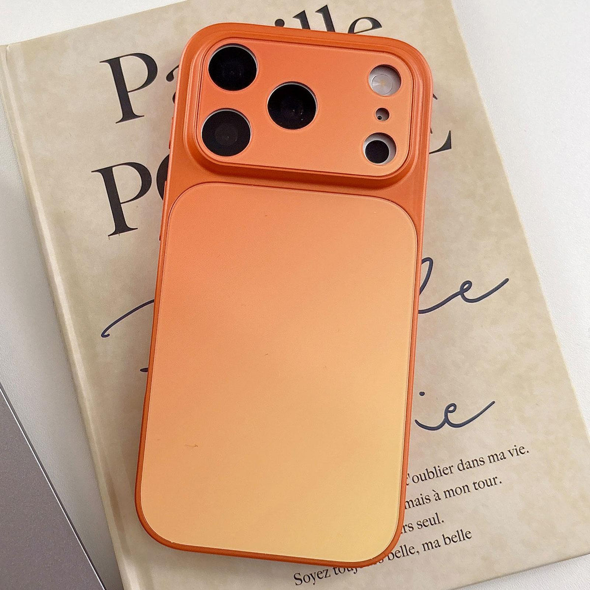 For iPhone 17 Pro Matte Finish Gradient Color Acrylic + PC Phone Case - Orange - EDA009762501C