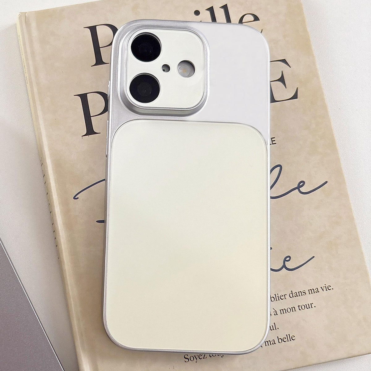For iPhone 17 Matte Finish Gradient Color Acrylic + PC Phone Case - White - EDA009762502A