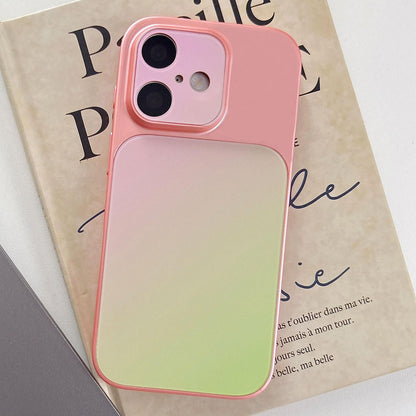 For iPhone 17 Matte Finish Gradient Color Acrylic + PC Phone Case - Pink - EDA009762502D