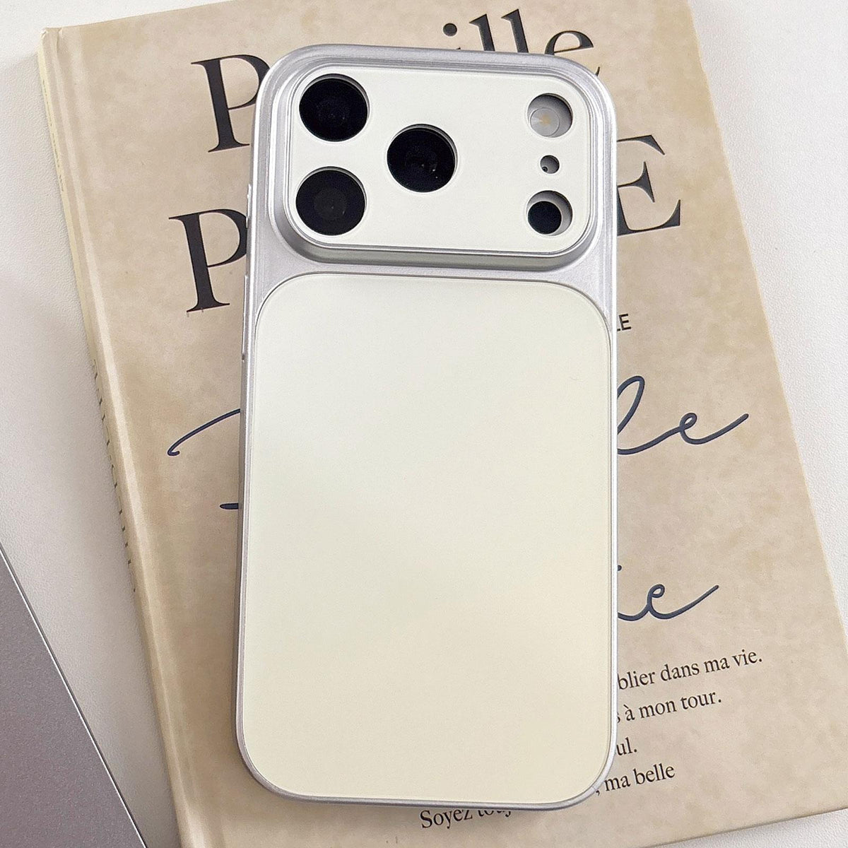 For iPhone 17 Pro Max Matte Finish Gradient Color Acrylic + PC Phone Case - White - EDA009762503A