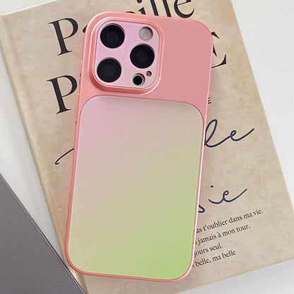 For iPhone 16 Pro Matte Finish Gradient Color Acrylic + PC Phone Case - Pink - EDA009762505D