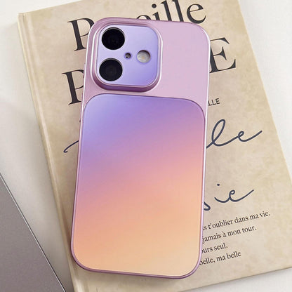 For iPhone 16 Matte Finish Gradient Color Acrylic + PC Phone Case - Purple - EDA009762506B