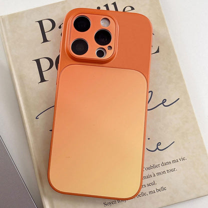 For iPhone 15 Pro Matte Finish Gradient Color Acrylic + PC Phone Case - Orange - EDA009762508C