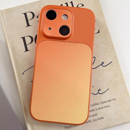 For iPhone 14 Matte Finish Gradient Color Acrylic + PC Phone Case - Orange - EDA009762510C