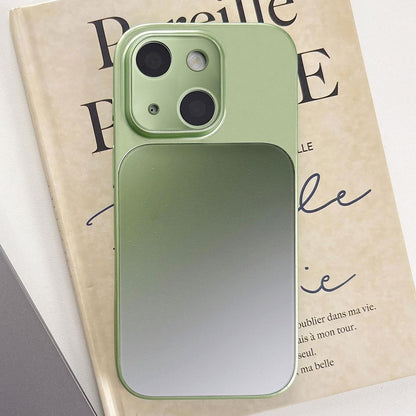 For iPhone 13 Matte Finish Gradient Color Acrylic + PC Phone Case - Green - EDA009762515E