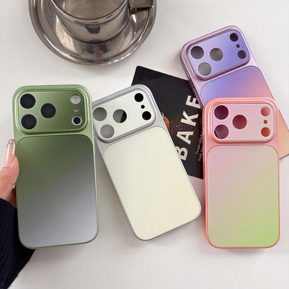 For iPhone 13 Pro Matte Finish Gradient Color Acrylic + PC Phone Case - Blue - EDA009762514F