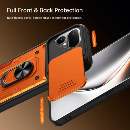 For Tecno Pova Curve 2 5G Nanshan Armor Sliding Camshield Ring Holder Phone Case - Blue - EDA009762903B