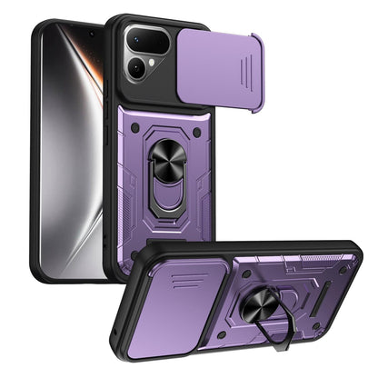 For Tecno Pova Curve 2 5G Nanshan Armor Sliding Camshield Ring Holder Phone Case - Purple - EDA009762903E