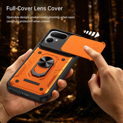For Tecno Pova Curve 2 5G Nanshan Armor Sliding Camshield Ring Holder Phone Case - Purple - EDA009762903E