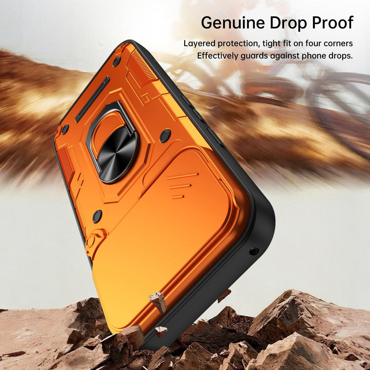 For Google Pixel 11 / 11 Pro Nanshan Armor Sliding Camshield Ring Holder Phone Case - Black - EDA009763103C