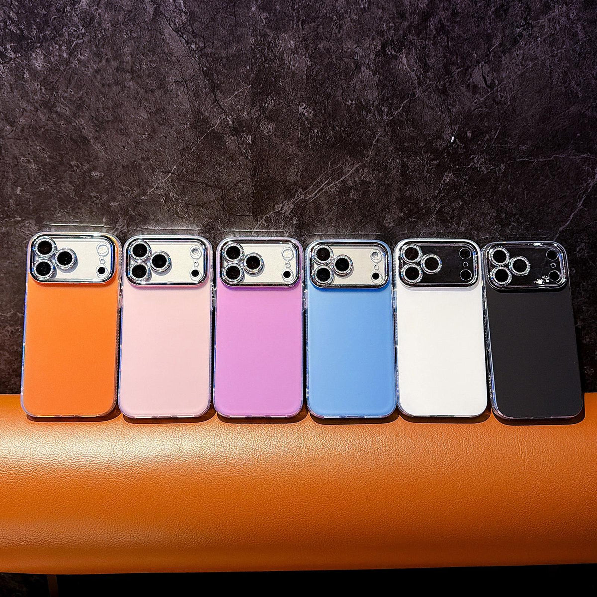 For iPhone 17 Pro Dopamine Color Skin-Friendly IMD Phone Case with Beaded Wrist Strap - Purple - EDA009766202D