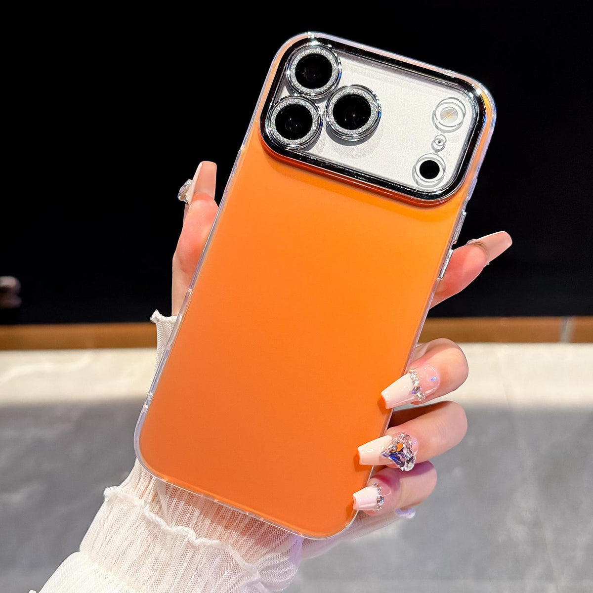 For iPhone 17e / 16e Dopamine Color Skin-Friendly IMD Phone Case with Beaded Wrist Strap - White - EDA009766218B