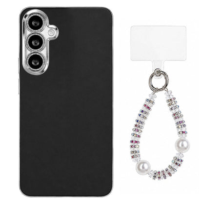 For Galaxy S26 FE 5G Dopamine Color Skin-Friendly IMD Phone Case with Beaded Wrist Strap - Black - EDA009768211A