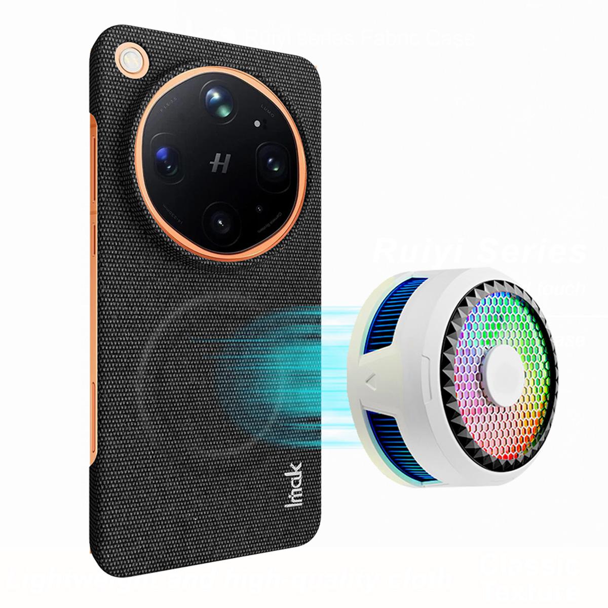 For OPPO Find X9 Ultra 5G Fiberglass Version imak Ruiyi Series Fabric Texture Magnetic Phone Case - Black - EDA009772301A