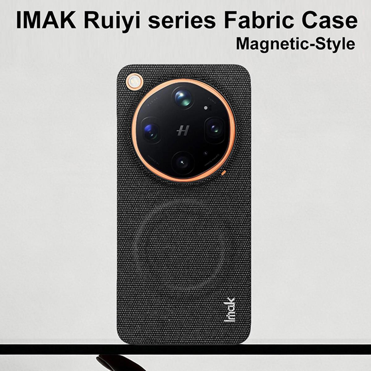 For OPPO Find X9 Ultra 5G Fiberglass Version imak Ruiyi Series Fabric Texture Magnetic Phone Case - Black - EDA009772301A