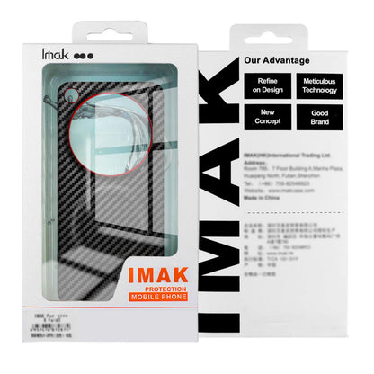 For OPPO Find X9 Ultra 5G Fiberglass Version imak Ruiyi Series Red Ring Carbon Fiber Texture Magnetic Phone Case - Black - EDA009772401A