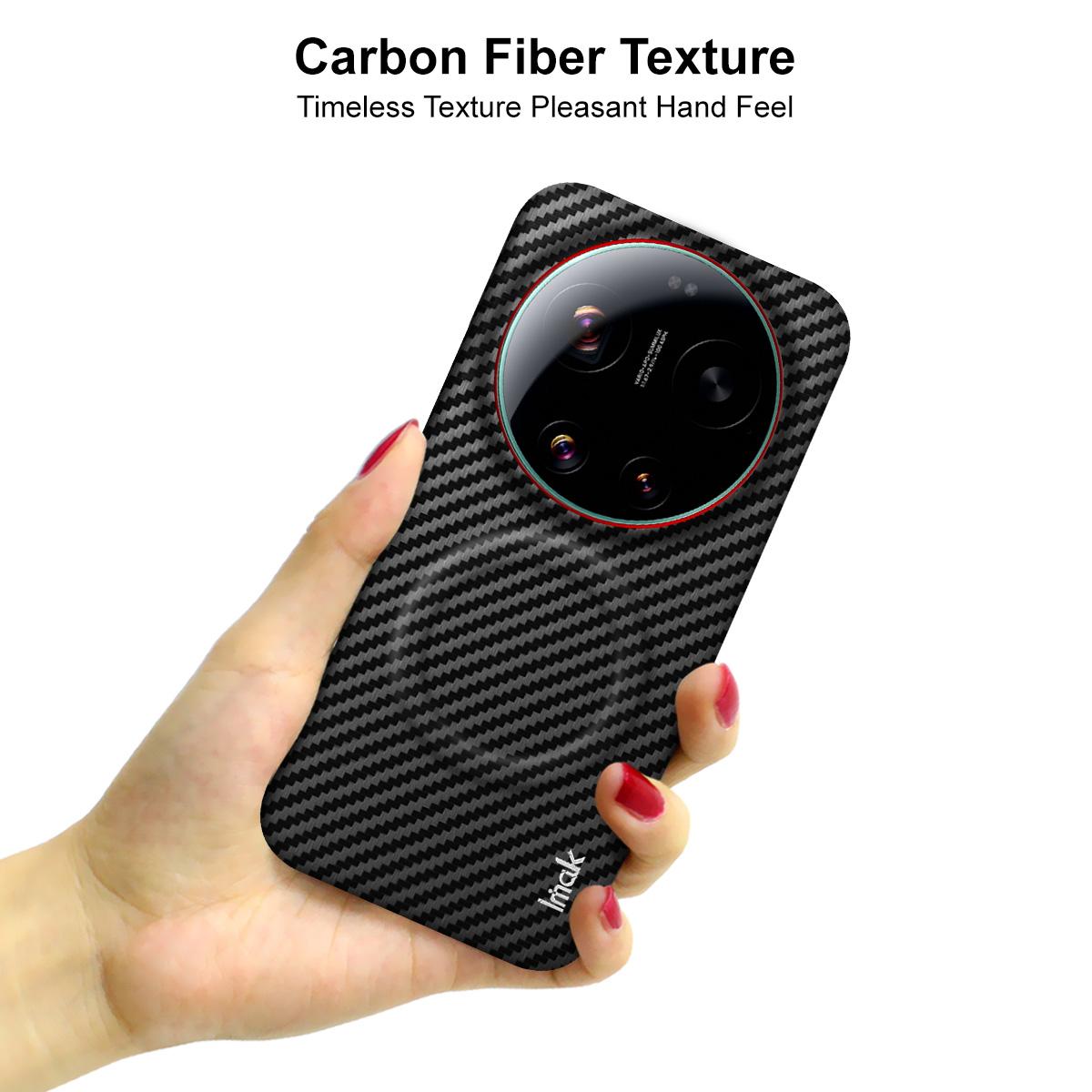 For Xiaomi 17 Ultra by Leica imak Ruiyi Series Red Ring Carbon Fiber Texture Magnetic Phone Case - Black - EDA009772501A