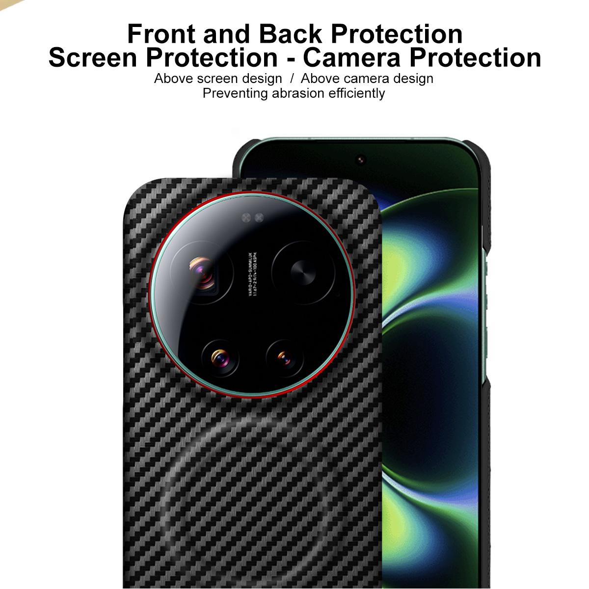 For Xiaomi 17 Ultra by Leica imak Ruiyi Series Red Ring Carbon Fiber Texture Magnetic Phone Case - Black - EDA009772501A