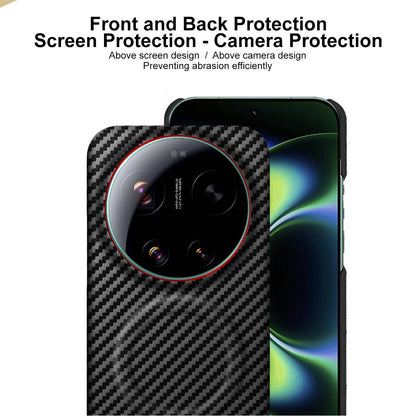 For Xiaomi 17 Ultra by Leica imak Ruiyi Series Red Ring Carbon Fiber Texture Magnetic Phone Case - Black - EDA009772501A