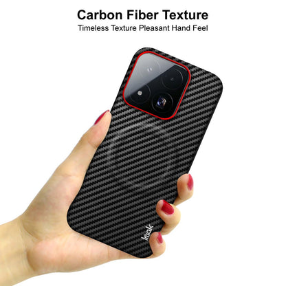 For Xiaomi 17 Max 5G imak Ruiyi Series Red Ring Carbon Fiber Texture Magnetic Phone Case - Black - EDA009772502A