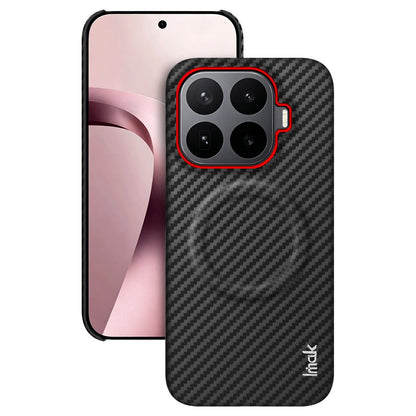 For Xiaomi 17T Pro 5G imak Ruiyi Series Red Ring Carbon Fiber Texture Magnetic Phone Case - Black - EDA009772503A