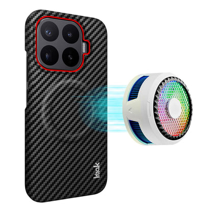 For Xiaomi 17T 5G imak Ruiyi Series Red Ring Carbon Fiber Texture Magnetic Phone Case - Black - EDA009772504A