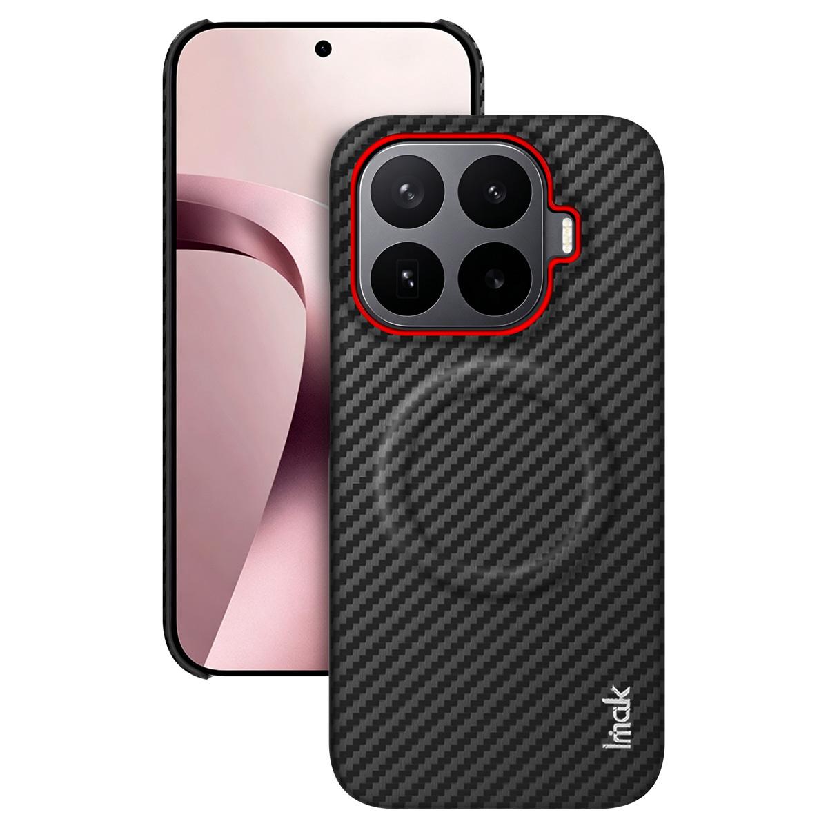 For Xiaomi 17T 5G imak Ruiyi Series Red Ring Carbon Fiber Texture Magnetic Phone Case - Black - EDA009772504A