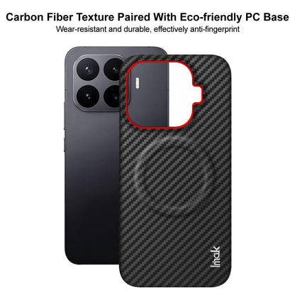 For Xiaomi 17T 5G imak Ruiyi Series Red Ring Carbon Fiber Texture Magnetic Phone Case - Black - EDA009772504A