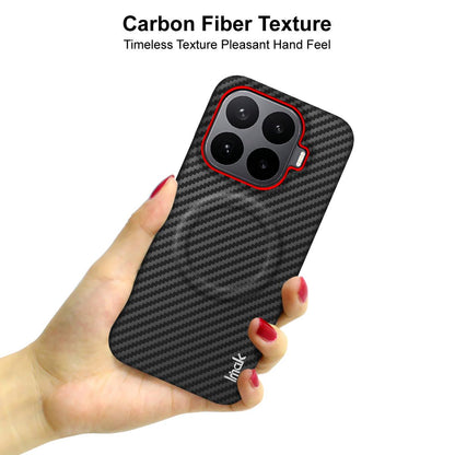 For Xiaomi 17T 5G imak Ruiyi Series Red Ring Carbon Fiber Texture Magnetic Phone Case - Black - EDA009772504A