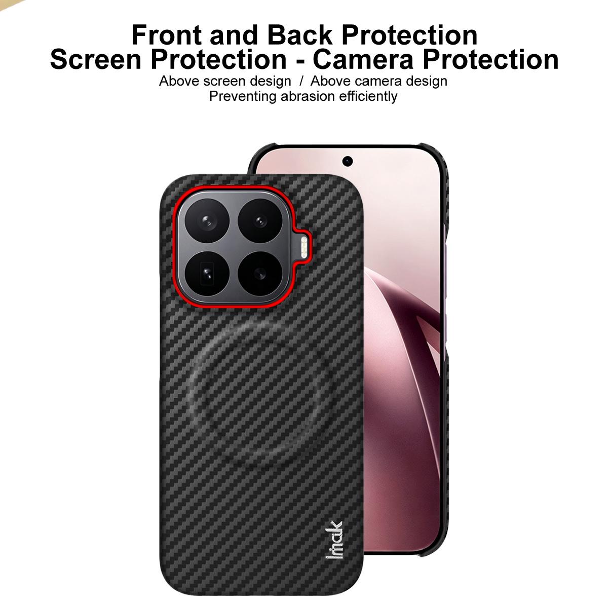 For Xiaomi 17T 5G imak Ruiyi Series Red Ring Carbon Fiber Texture Magnetic Phone Case - Black - EDA009772504A