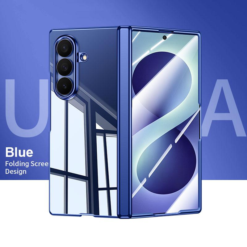 For Galaxy Z Fold8 Ultra 5G Electroplating Transparent Shockproof Phone Case - High-Definition Blue - EDA009773901D