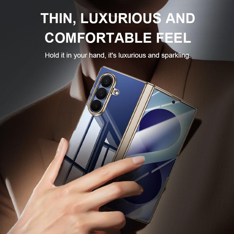 For Galaxy Z Fold8 Ultra 5G Electroplating Transparent Shockproof Phone Case - High-Definition Blue - EDA009773901D