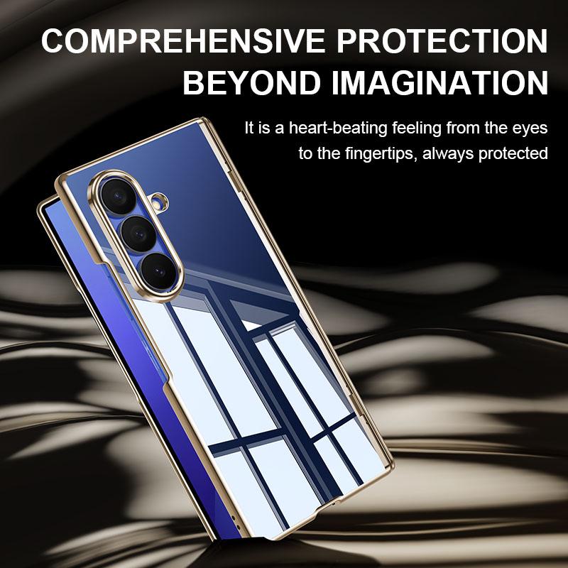 For Galaxy Z Fold8 Ultra 5G Electroplating Transparent Shockproof Phone Case - High-Definition Blue - EDA009773901D