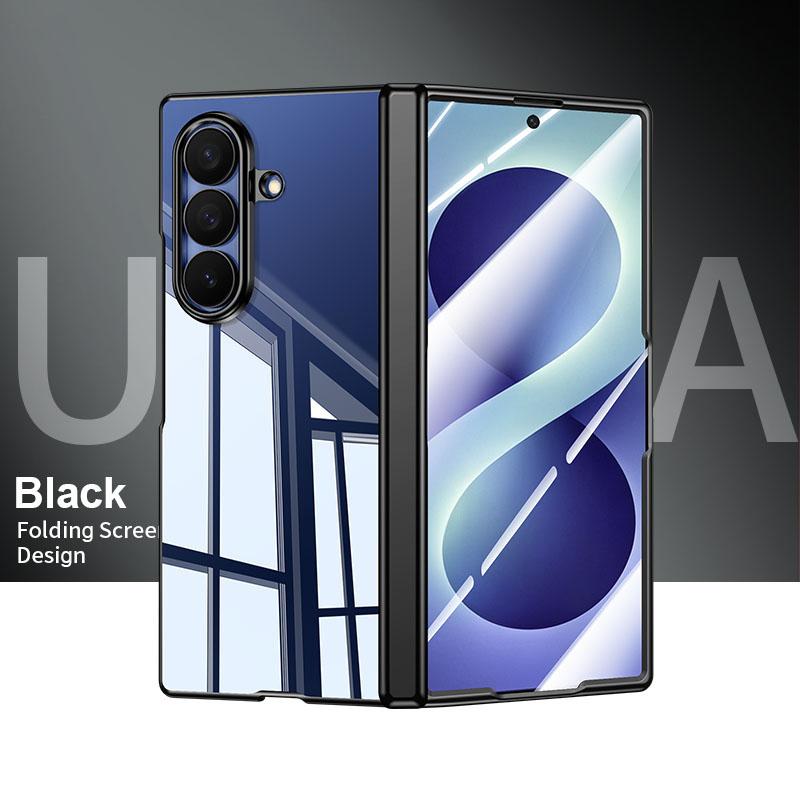 For Galaxy Z Fold8 Ultra 5G Electroplating Transparent Shockproof Phone Case - High-Definition Black - EDA009773901F